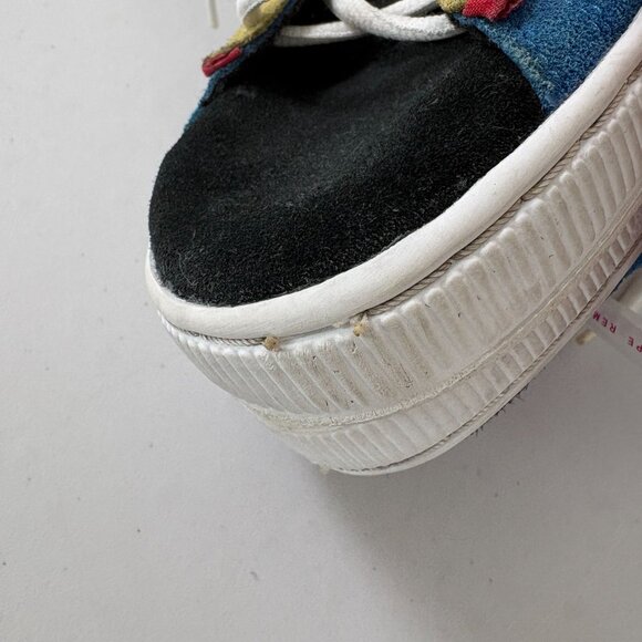 Puma SmileyWorld Suede Kids Sneakers Size 7 C Royal Blue Gold Shoes 384928-01 - Picture 11 of 11